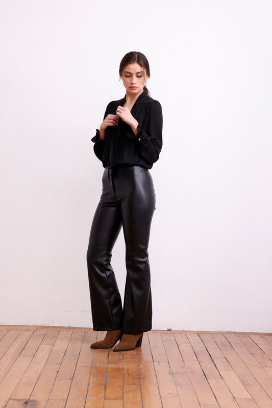 Pantalon ROBIN similicuir noir