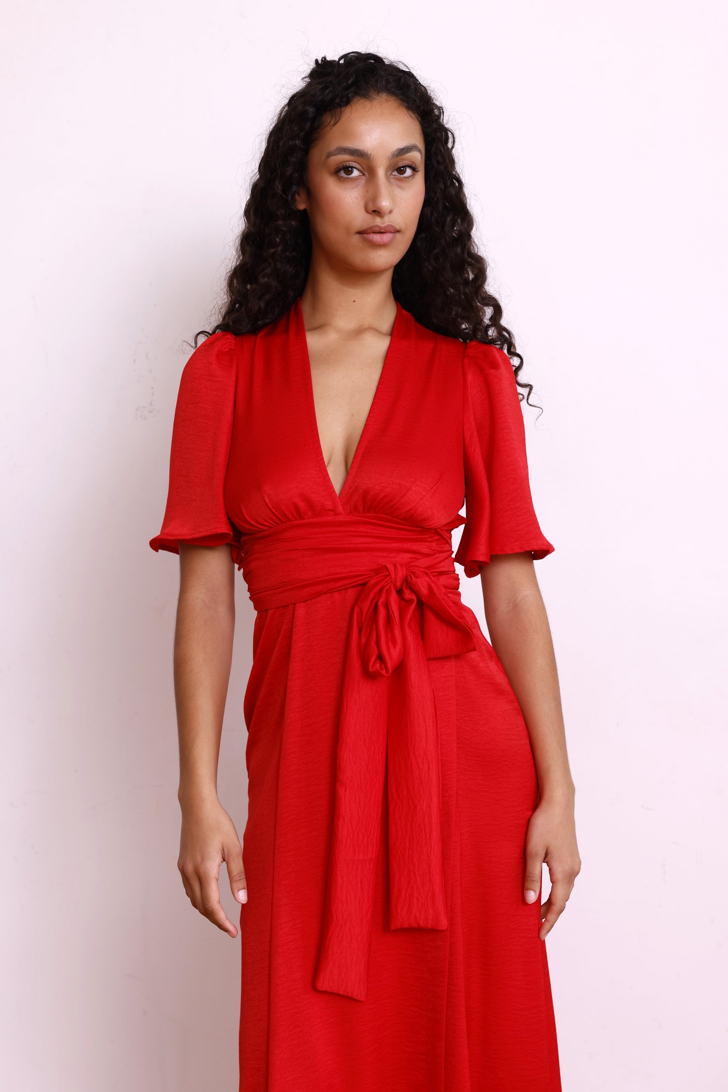 Robe EMMA satin rouge