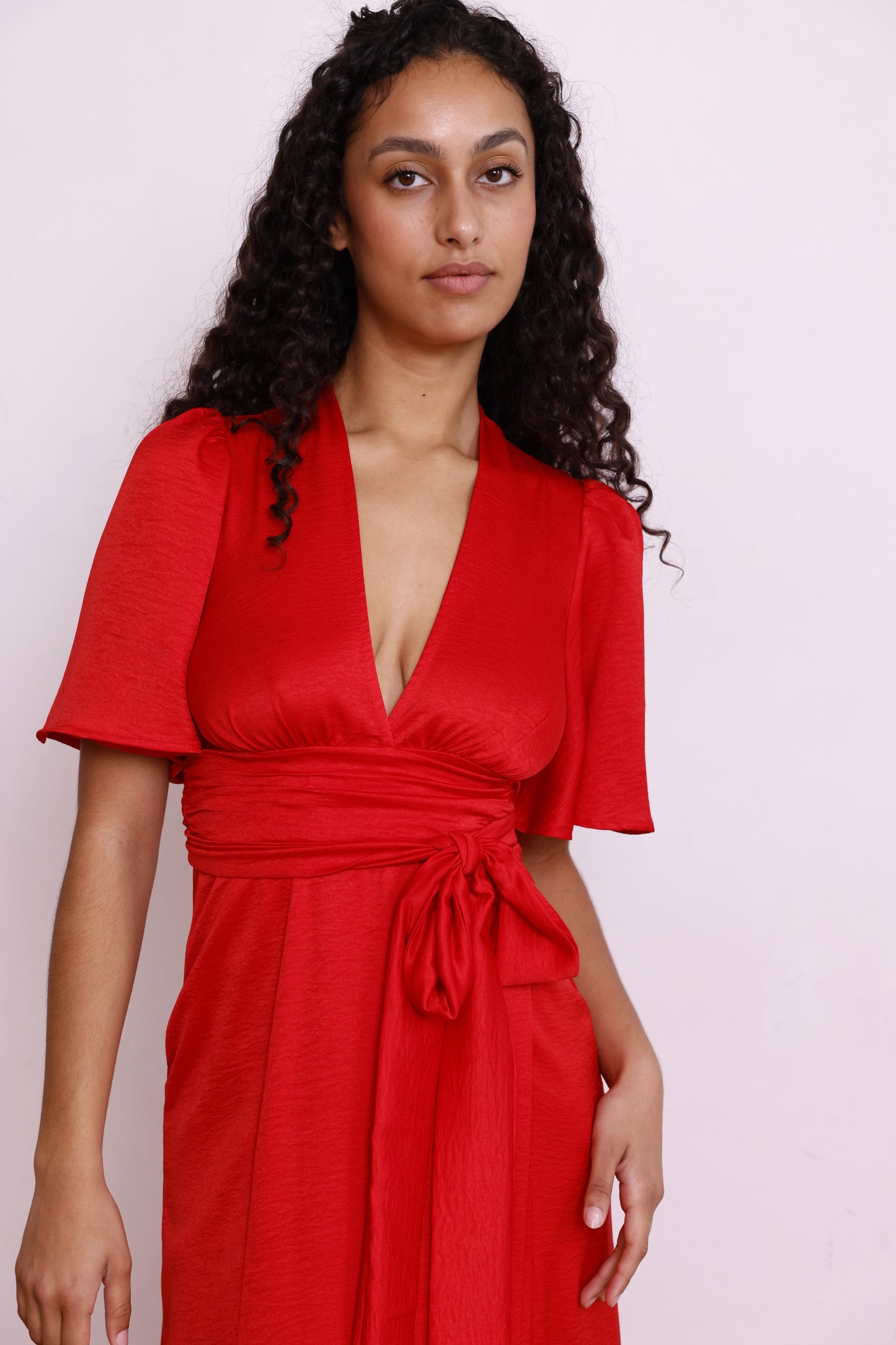 Robe EMMA satin rouge