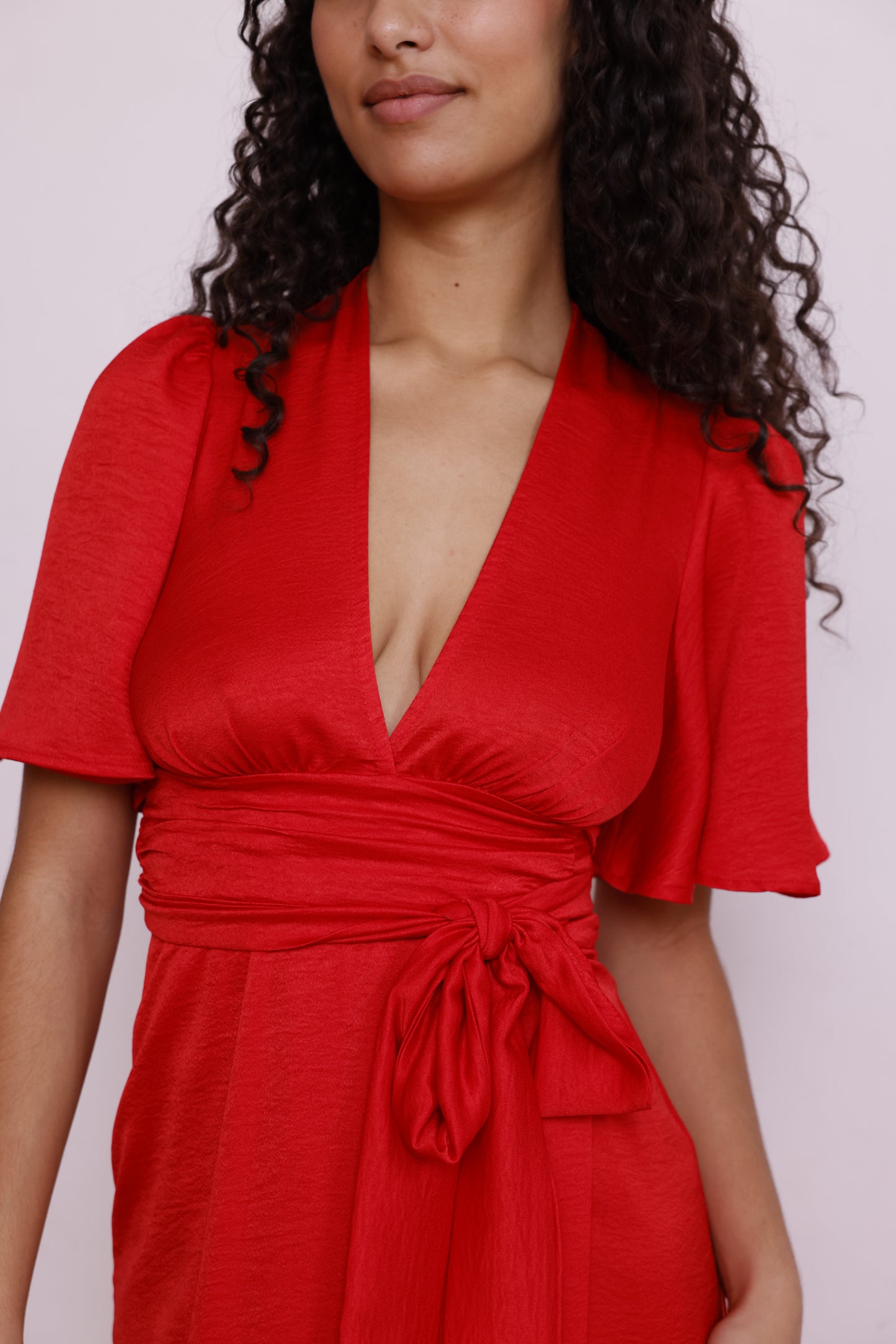 Robe EMMA satin rouge