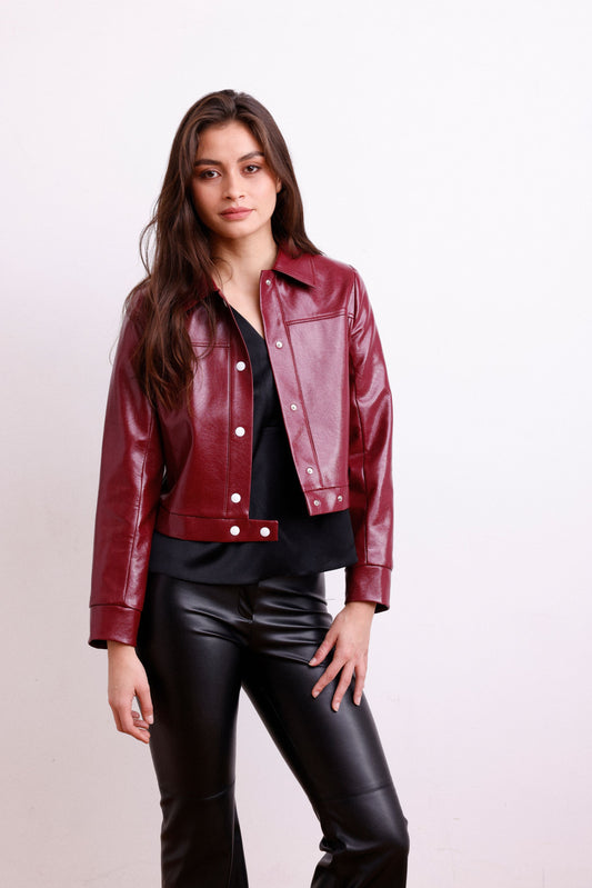 Veste JULIET Vynil bordeaux