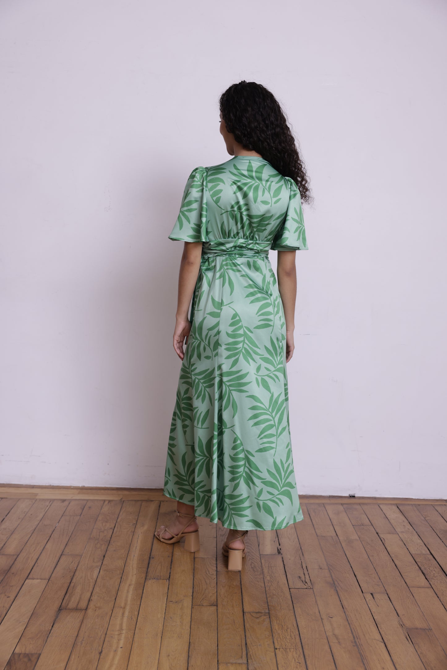 Robe EMMA palma vert