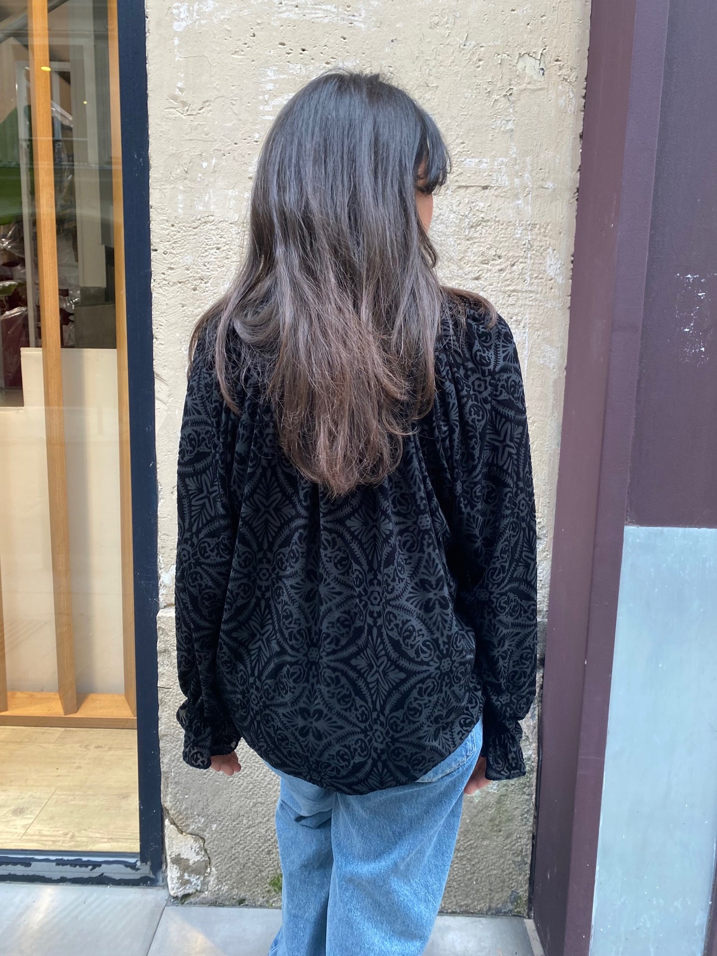 Blouse LEA velours dévoré